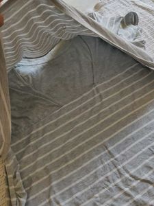 george Grey Striped "hey baby" Maternity Dress