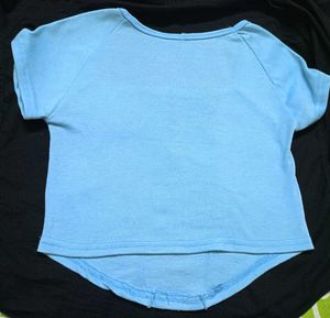 Blue Corset Style Crop Top