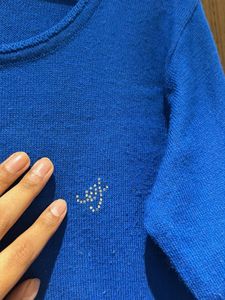 Vibrant Blue Crew Neck Sweater