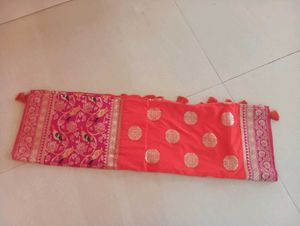 Elegant Orange Banarasi Saree