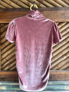Velvet Mock Neck Top