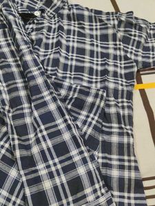 Classic Blue Plaid Button-Up Shirt