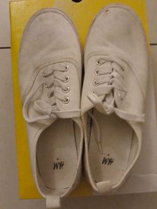 H&M White Canvas Sneakers