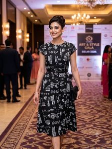Stylish Printed Party Dress