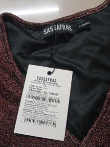 Sassafras  Lurex Crop Top - X