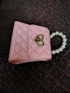 Cute Pink Quilted Heart Clutch
