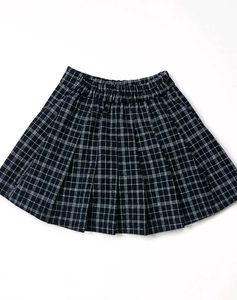 Plaid Pleated Mini Skirt