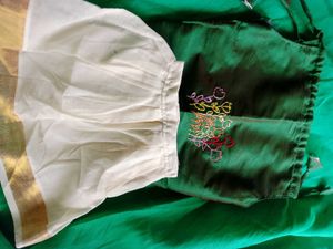 Green Embroidered Dress