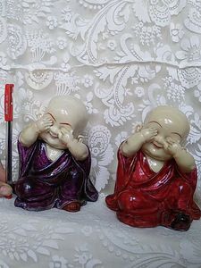 Adorable Monk Figurine - Playful Pose