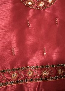 Embroidered Red Silk tunic