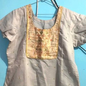 Elegant Light Blue Embroidered Kurta