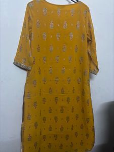 Elegant Yellow Embroidered Kurta