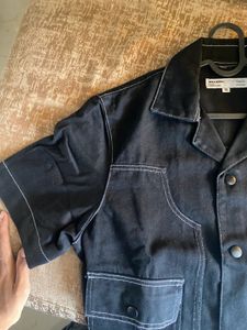 Unused Topstitched Denim Shirt
