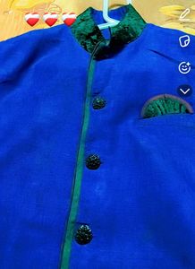 Men's Blue Ethnic Jacket