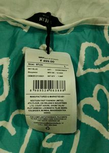 Shein Blue Heart Print Mini Dress