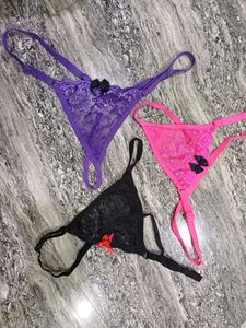 Lace Thong Panty Set