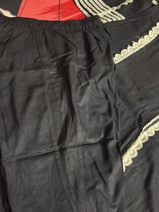 Black Kurta Set with Mirror Work