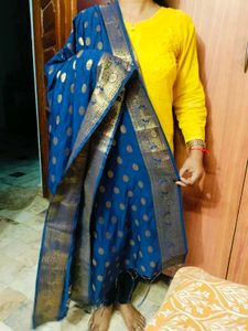 Blue & Gold Dupatta