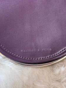 Unique Purple Clutch with Chain Detail