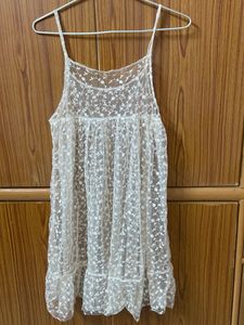 Sheer Lace Mini Dress