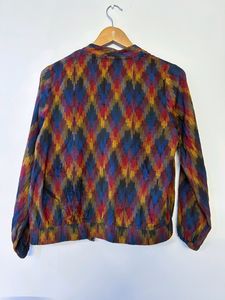 Chumbak Ikat Bomber Lightweight Jacket