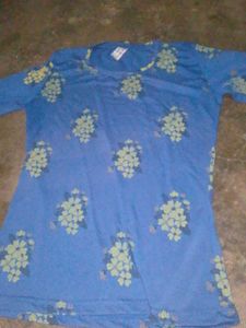 Blue Floral Print Kurta