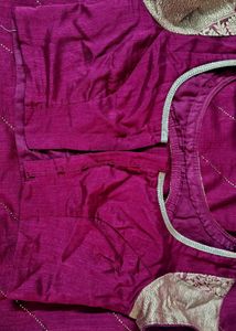 creap silk banarasi weaving saree with stone