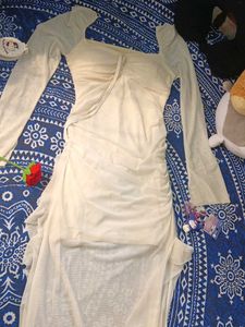 Sheer Ruched Mesh Dress