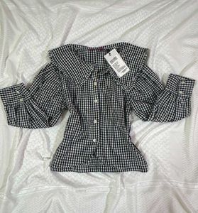 Cute Checks Ruffles Top