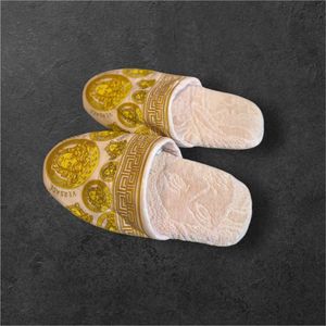 Versace Gold Medusa Slippers