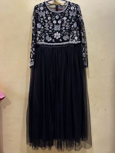 *PRICE DROP*AND Black Floral Straight Gown Size XL
