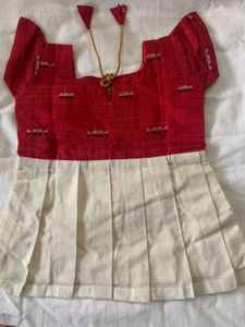Traditional Red &amp; Cream dress