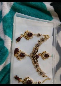 Exquisite Kundan &amp; Ruby Necklace Set
