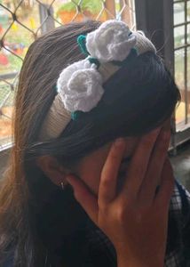 Handmade Crochet Flower Headband ✨