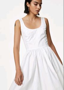 Classic White Midi Dress