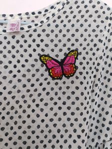 White Top With Black Dots