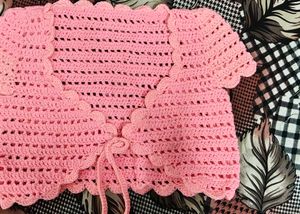 Crochet Pink Bolero Shrug