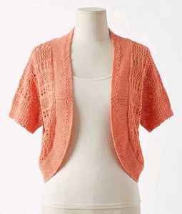 Crocheted Coral Shrug
