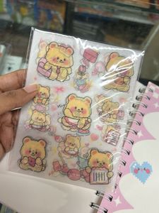 Cute Bear Spiral Journal with stickers
