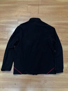 Black Track Jacket with Red Accents