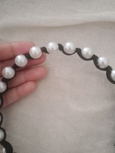 pearl beaded with lace hair band