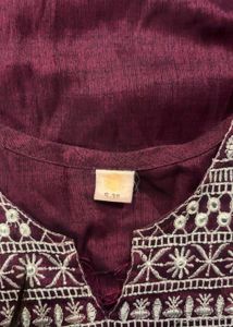 Embroidered Cotton Kurta