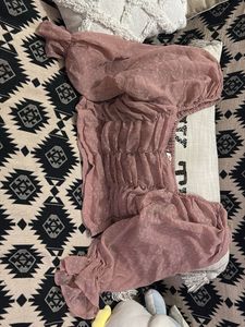 Sheer Dobby Puff Sleeve Top