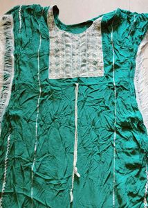 Embroidered Teal Kurta