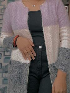 Cozy Colorblock Fuzzy Cardigan
