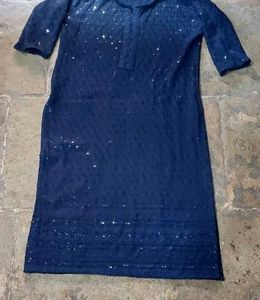 Sparkling Navy Blue Kurta