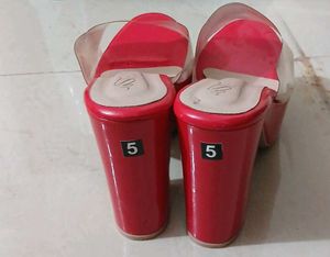 Red Platform Heels