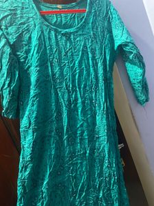 Teal Printed Top