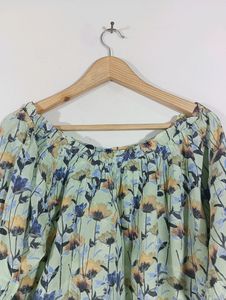 Fluorescent Green Printed Casual Top (Women)