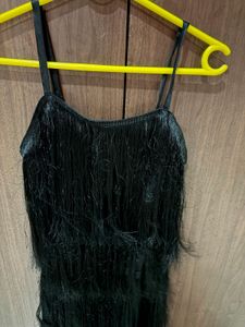 Black Fringe Flapper Dress